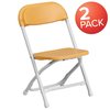 Flash Furniture Kids Yellow Plastic Folding Chair 2-Y-KID-YL-GG